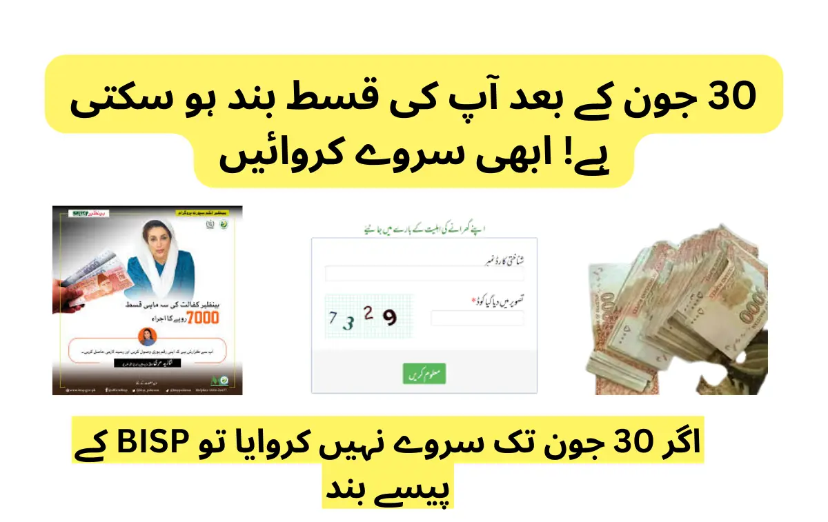 BISP Survey Last Date June 30, 2025 for Re-survey