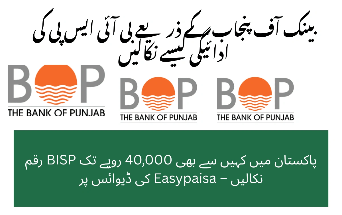 How To Withdraw Bisp Payment Using Bank of Punjab