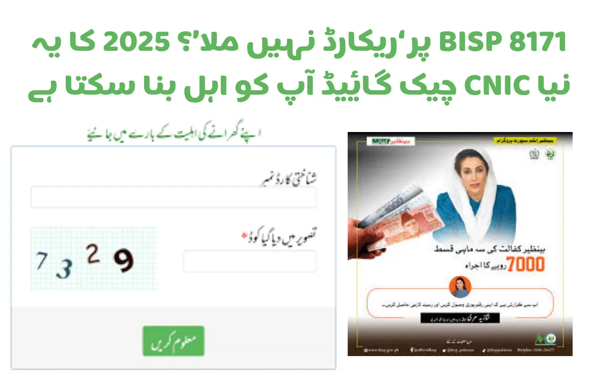 How to Fix No Record Found on BISP 8171 Portal